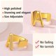 thumbnail image 4 of Anillos de puño de moda chapados en oro de 18 quilates para mujer, letra del alfabeto de la A a la Z, anillo de nudillo de tamaño variable, 4 of 5