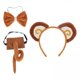 thumbnail image 1 of Cola de disfraz,Conjunto de orejas y cola de mono,disfraz de mujer para niños y adultos,Encantadora diadema con orejas de animales,diadema,juguetes,Tocado,accesorios de cosplay para fiesta de, 1 of 8