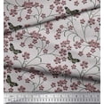 thumbnail image 2 of Soimoi Silk Fabric Insect,Leaves & Flower Floral Decor Fabric Printed Yard 42 Inch Wide, 2 of 2