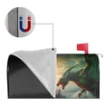 thumbnail image 2 of Yiaed Castle Red Green Sky Dragon Print Mailbox Covers, Magnetic Mailbox Cover, Mail Box Covers for Garden Outdoor Decor Box Covers-21x18 in, 2 of 8