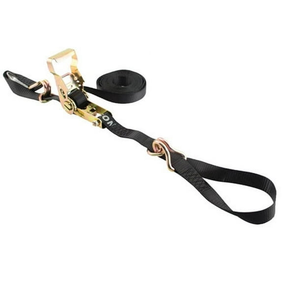 Erickson Ratchet Strap with Floating D Ring - 1000 Lb, 1 In x 15 Ft, Black