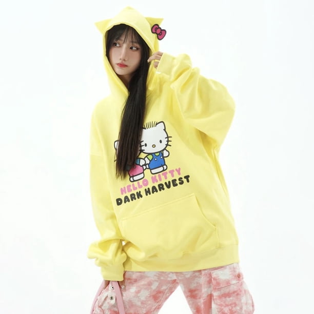 Sudadera Con Capucha Hello Kitty Nerd – Sudadera Oficial Sanrio, Ligera Y Cómoda, Perfecta Para Fans De La Cultura Kawaii Y El Estilo Japonés