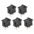 thumbnail image 1 of Interruptor de palanca mini barco negro interruptor de palanca para barco coche marino 4 pines ON/OFF AC 250V/6A 125V/10A, 5 piezas, 1 of 4