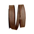 thumbnail image 1 of Reliant Ribbon 92573W-705-09K Everyday Linen Value Wired Edge Ribbon - Chocolate Brown - 1.5 in. x 50 yards, 1 of 1