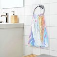 thumbnail image 3 of Yayeee 2 Pack Hand Towels for Bathroom 100% Cotton 16" x 28" Soft Absorbent Kitchen Towel, Watercolor Ice Cream Pattern, 3 of 7