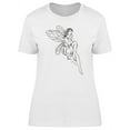 thumbnail image 1 of Young Fairy Thinking Silhouette T-Shirt Women -Image by Shutterstock, Female XX-Large, 1 of 2