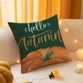 thumbnail image 2 of Guanhe Fall Pillow Covers 18x18 Inch Autumn Thanksgiving Orange Pumpkin Plaid Throw Pillow Covers Fall Rustic Farmhouse Pillowcases for Couch Home Decor, 2 of 8