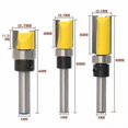 thumbnail image 1 of 3pcs 6mm Shank Wood Router Bit Template Upper And Lower Bearing 1/2 Blade Template Carpenter, 1 of 4