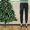 thumbnail image 6 of SESSLIFE Flocked Christmas Tree 7ft Green with White Spray, 920 Branches for Realistic Look, Includes 52 Pre-Attached Pine Cones, Quick Assembly Metal Stand Indoor Use, 6 of 9