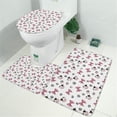 thumbnail image 2 of White Cow Bow Pattern Bathroom Rugs Sets 3 Piece,Toilet Cover Set,Absorbent Non Slip Bathroom Mats Sets with U-Shaped Contour Rug Toilet Rug Set, 2 of 5