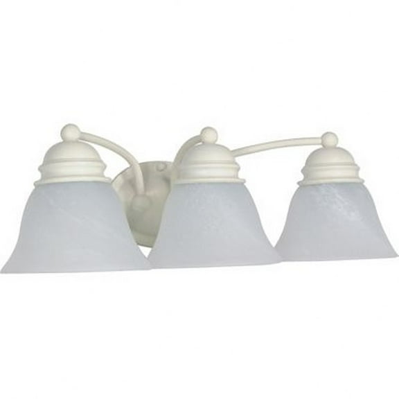 Nuvo 60-354 - Empire - 3 Light - 21" - Vanity - w/ Alabaster Glass Bell Shades