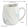 thumbnail image 3 of Lorren Home Trends Marble Swirl Pattern Stoneware Coffee Mugs, Matte Blue and Brown Swirls, Set of 4, 3 of 5