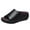 Black, variant on Orthopedic Sandals for Women Leather Summer Sandals 2024 Comfortable Wedges Slides Dressy Platform Heel Arch Support Slip Sandals Slip On Wedge Sandals