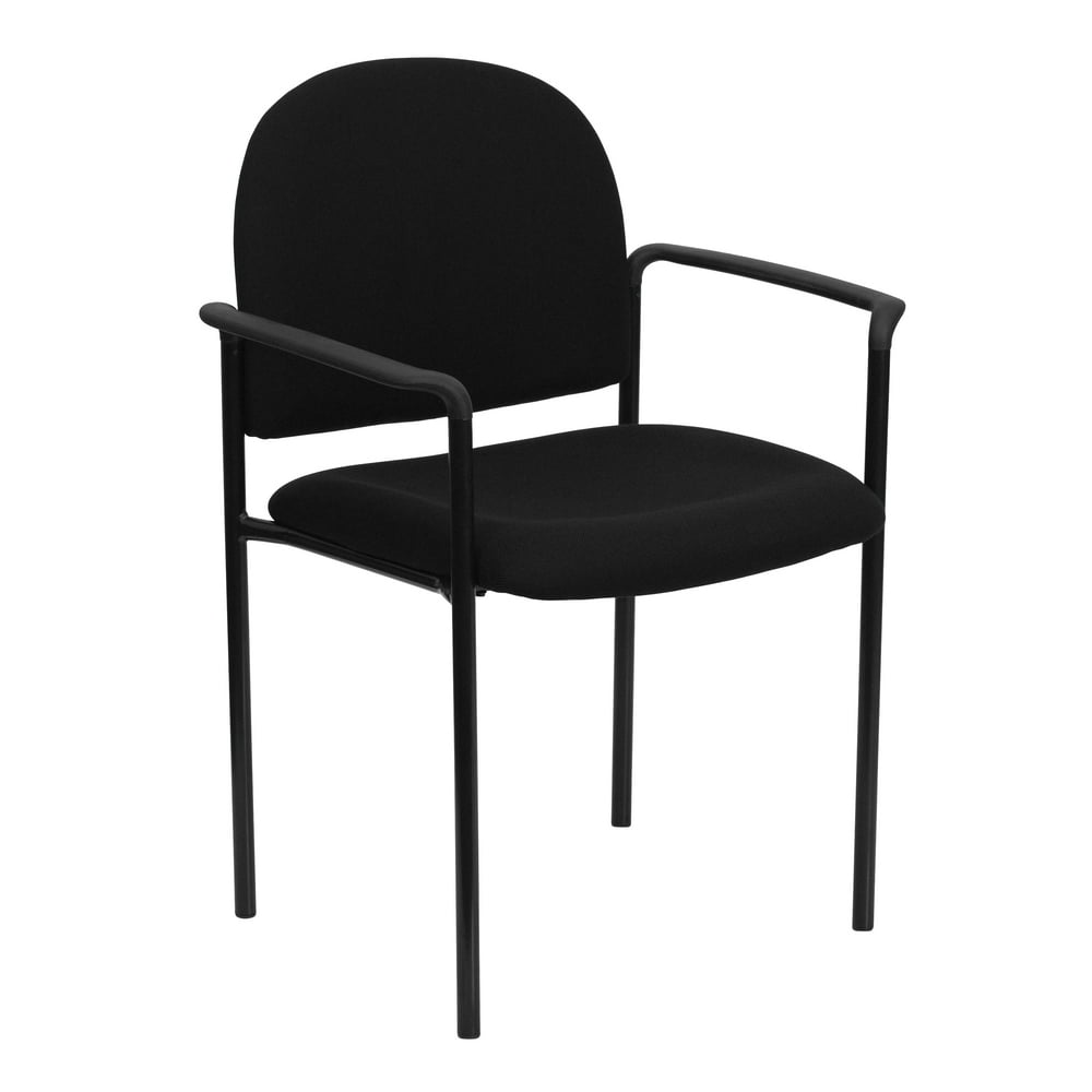A Line Furniture Pagoda Black Upholstered Stack Arm Chairs