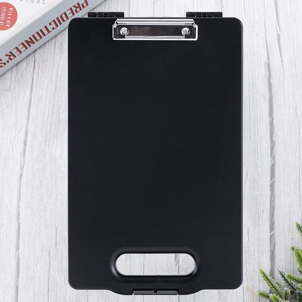 Raindrops A4 Storage Clipboard with Box & Handle - Nurse Office Black