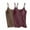 Coffee, variant on QUINDOS Summer Womens Tank Tops 2 Pack Athletic with Built in Bras Womens Camisoles Gym Crew Neck Spaghetti Strap Sleeveless MultiPack Shirts Tops Solid Color Slim Fitted Undershirts