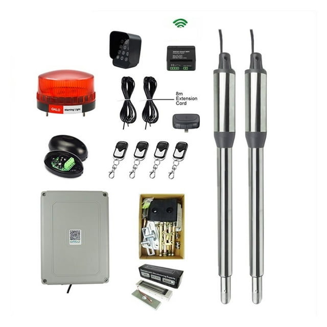 Ouvre-portail Automatique Double Robuste, Ouvre-Portail Électrique avec Télécommande pour Portail Industriel et Résidentiel, Fonctionnement Ultra Silencieux