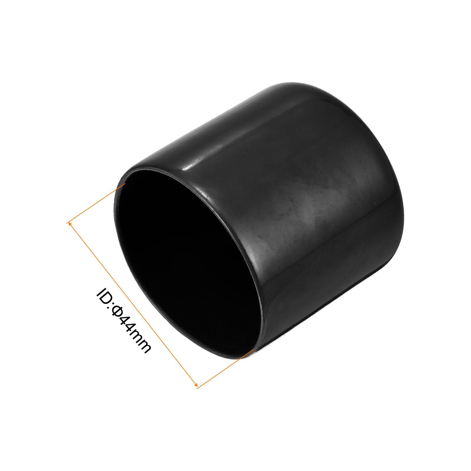 Uxcell 20pcs Round Rubber End Caps 1.73" Black Cover Screw Thread Protectors