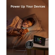 Mpow Projection Alarm Clock, Digital Clock with 180° Rotatable Projector, 3-Level Brightness, Progressive Volume, USB Charger, Battery Backup, Digital Alarm Clock for Bedroom