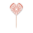 thumbnail image 1 of China Chinese Red Flower Traditional Pattern Toothpick Flags Heart Lable Cupcake Picks, 1 of 3