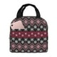 thumbnail image 1 of Easygdp red Minimalist Snowflake Bolsa Térmica Premium - Tela Oxford Impermeable, Gran Capacidad, Bolsillo Frontal, Unisex para Trabajo, Escuela, Actividades al Aire Libre y Picnics, 1 of 8