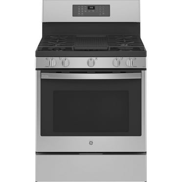 GE Profile 30" Gas Range with No-Preheat Air Fry Stainless Steel - PCGB935YPFS