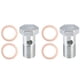 thumbnail image 1 of Tornillos huecos universales para motocicleta M18x1,5 de 43 mm de longitud con juego de arandelas, tornillos huecos de freno, rosca métrica, tono plateado, paquete de 6, 1 of 1