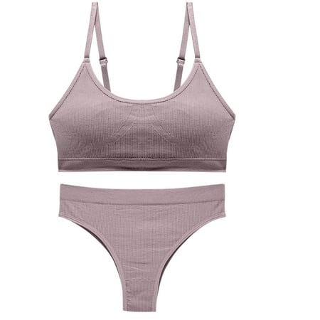

Bras for Women No Rims Sling with Chest Pad Large Size Comfortable Suit Underwear on Clearance