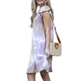 thumbnail image 2 of Doublju Women's Ruffle Cap Sleeve Flare Mini Dress, 2 of 3