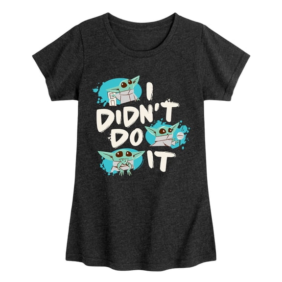 Star Wars - Didn't Do It Grogu - Youth Girls Fitted Short Sleeve T-Shirt