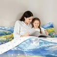 thumbnail image 4 of Manfei Kids Vibrant Groovy Bedding Comforter Set 7pcs, Daisy Flower Floral Queen Bedding Sets, Western Farmhouse Reversible Queen Sheet Sets, Ultra Soft Home Decor, 4 of 7