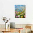 thumbnail image 3 of Shiartex Focholor Wildflower Canvas Wall Art Colorful Spring Flower Poster Picture Landscape Painting for Living Room Bedroom Home Decoration Inner Frame Ready to Hang (Medium),16x20 in/12x16 in, 3 of 5