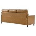 thumbnail image 3 of Modway Ashton Vegan Leather Sectional Sofa, Brown, 3 of 4