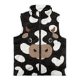 thumbnail image 4 of Pzuqiu Cow Print Sleeveless Vests Casual Clothes for Girls 11-12 Soft Lightweight Zipper Winter Sleeveless Jacket with Pockets Fleece Fall Outfits Fashion Clothing for Daily Life, 4 of 7