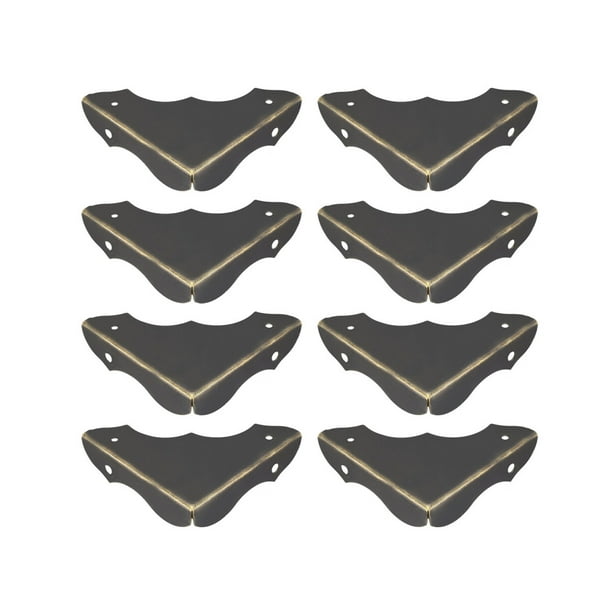 Metal Desk Corner Protectors Table Edge Cover Guard 40x40x9mm Bronze
