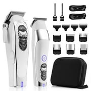 Professional Hair Clippers for Men Hair Cutting Kit & T-Blade Hair Trimmer Kit Cordless Hair Clipper Set Beard Trimmer for Home Barbers