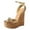 Gold, variant on FSJ Women Sexy Rivet Studded Platform Wedges High Heel Sandals Peep Toe Ankle Strap Buckle Strappy Party Vacation Shoes Size 8.5 Gold