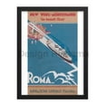 thumbnail image 3 of New York to the Mediterranean in Second Class by the Nagazione Generale Italiana, 1932. Framed Vintage Travel Poster, 3 of 11
