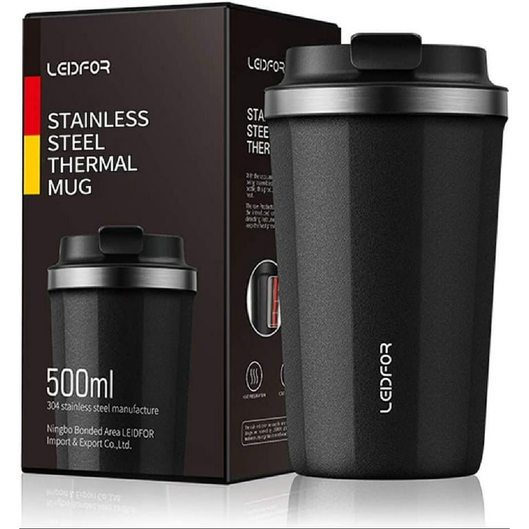  MUCR Travel Coffee Mug Spill Proof, 17oz Double Walled
