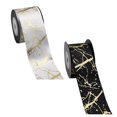 thumbnail image 3 of Shisuyan 2 Rolls of Premium Gold Blocking Polyester Wrapping Ribbon Gift Packaging Ribbon, 3 of 9