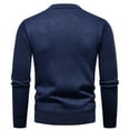 thumbnail image 3 of ZUKMRJPC Men's Crewneck Sweater Soft Casual Vintage Striped Pullover Sweater Lightweight Slim Fit Warm Knitted Textured Sweaters, 3 of 4