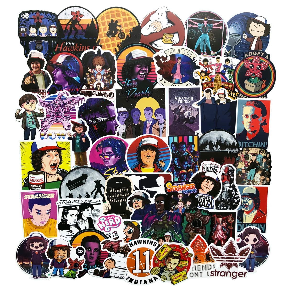 Stranger Things Stickers Pack  Funny Cool Stickers 50pcs Not Repeating