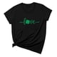 thumbnail image 2 of Puntoco Camiseta de manga corta con estampado de cuatro hojas para el día de San Patricio para mujer Puntoco Puntoco-1472, 2 of 4