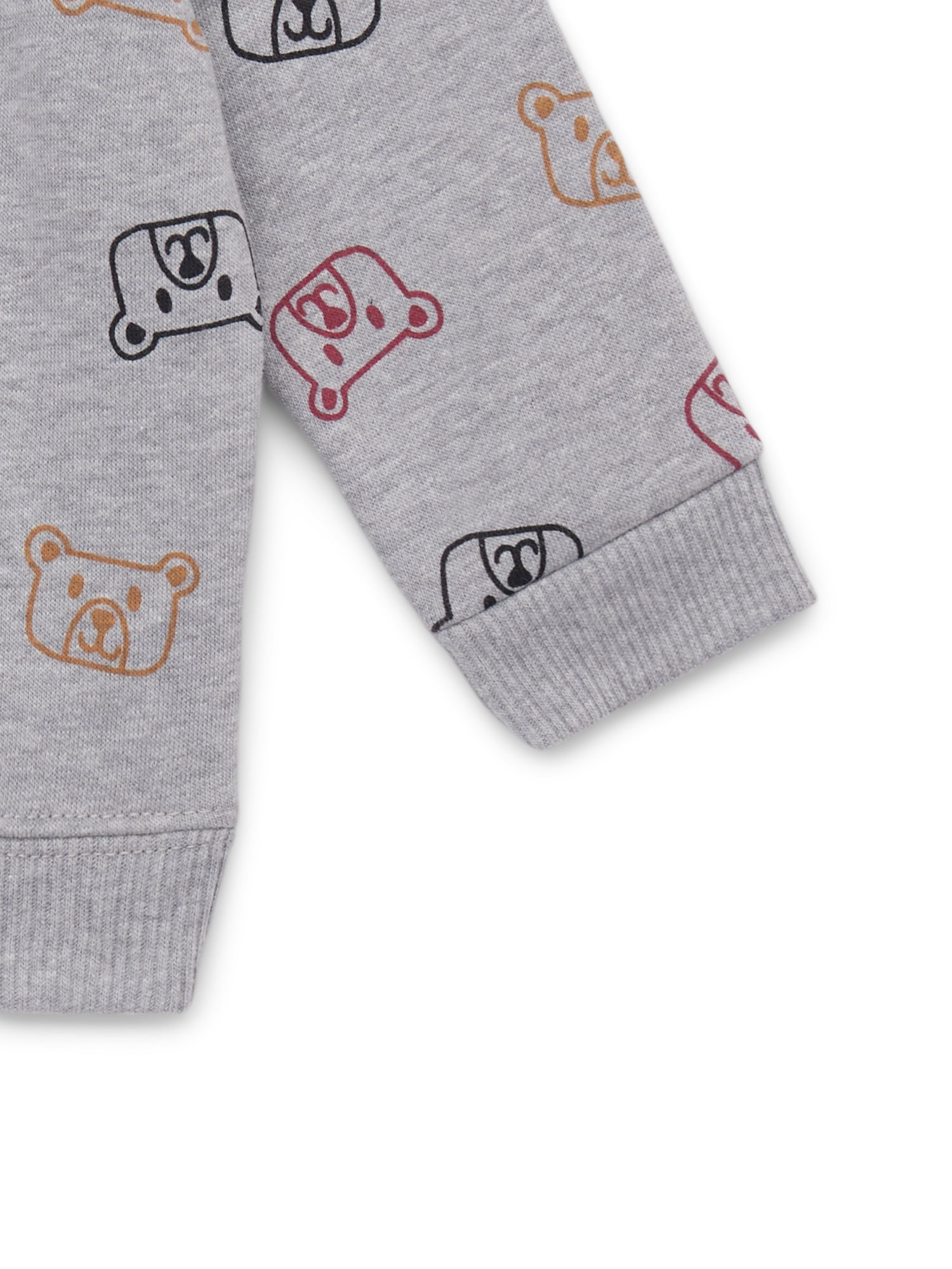 Garanimals Baby Boys Printed Fleece Sweatshirt with Long Sleeves, Sizes 6-24 Months