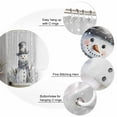 thumbnail image 6 of Grey Snowman Christmas Bathroom Curtain 72 Inch Shower Curtain with Hooks, Xmas Berry Winter Snowflake Waterproof Polyester Bath Curtain Washable Bathtub Curtain 60''x 72'', 6 of 6