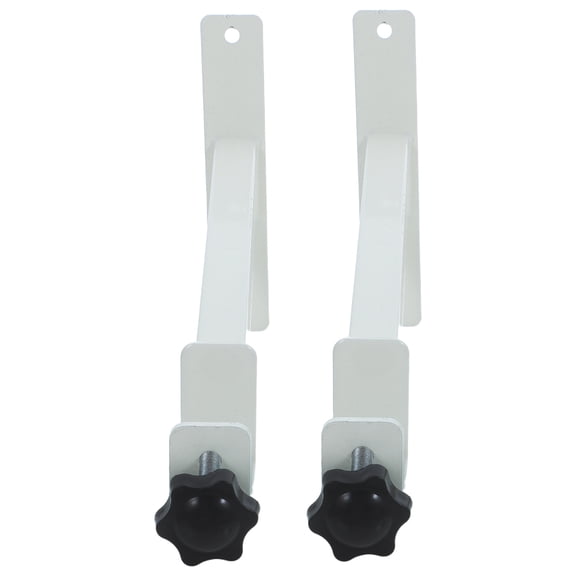Yardwe 2Pcs Heavy Duty Clamp on Desk Riser Bracket White Steel Support for Home Workstation