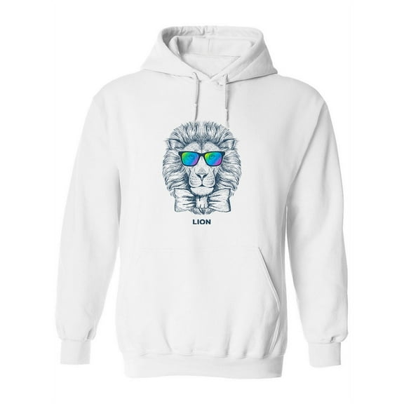 Hipster Lion Design Hoodie Women -Image by Shutterstock, Female Medium