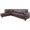Chocolate-Brown, variant on Pemberly Row Contemporary Left-Facing Sectional Sofa Set in Wine Red