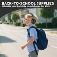 thumbnail image 3 of ONTA Kids Headphones for Boys Girls - Child Student Headset Wired plug Toddler Earphones School Teen on Ear for Computer | Laptop | Plane Travel | Game, black, 3 of 10