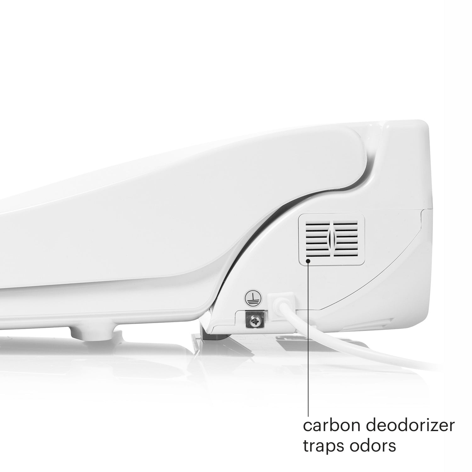Brondell Swash Select DR801 Sidearm Bidet Seat with Warm Air Dryer and Deodorizer, Elongated White